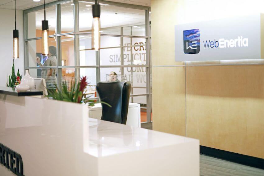 Clear Digital backlight lobby desk1