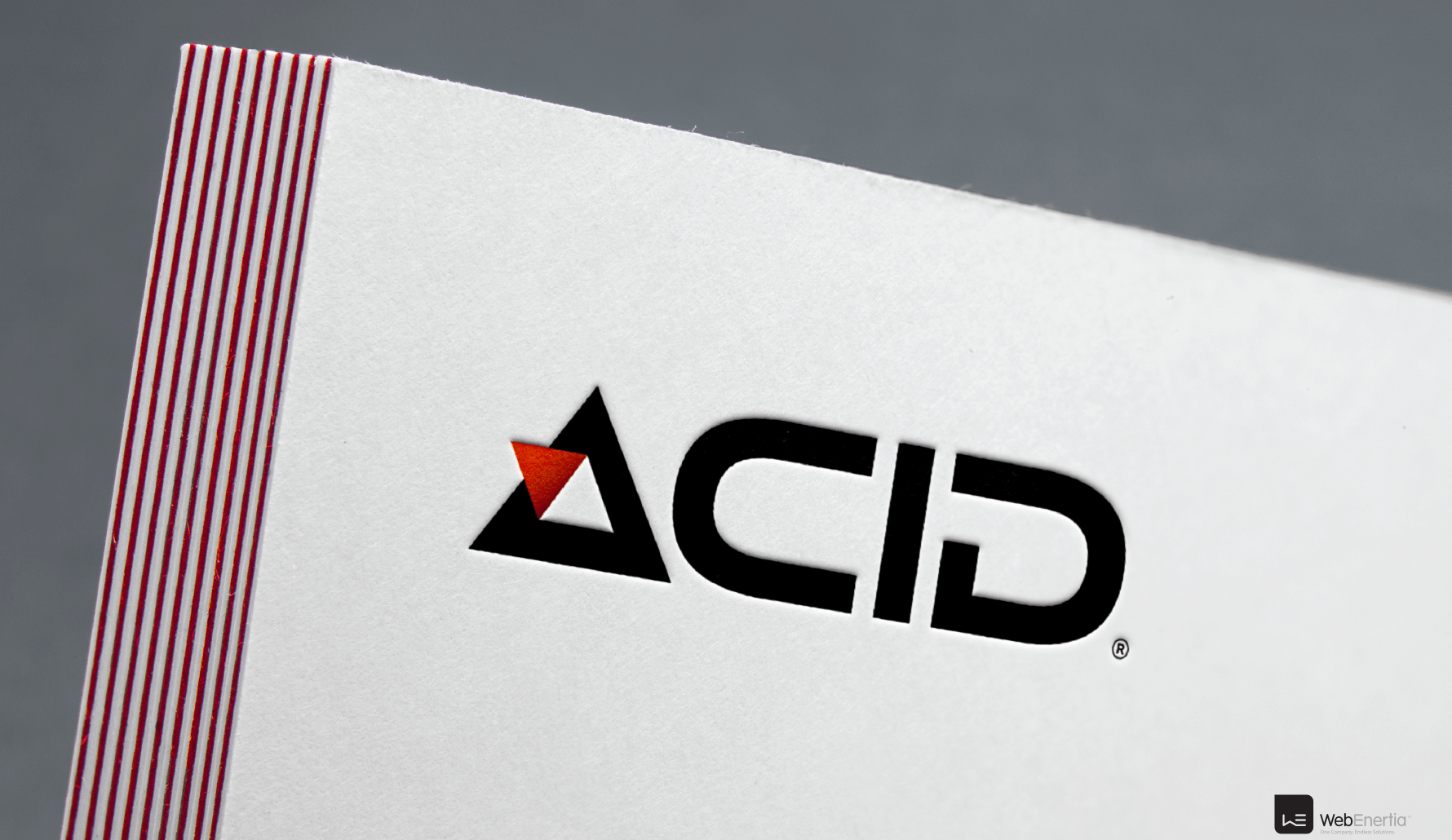 ACID Agari logo embossed closeup