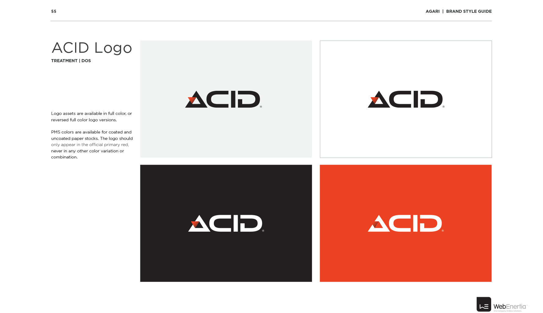 ACID Agari logo treatment specs