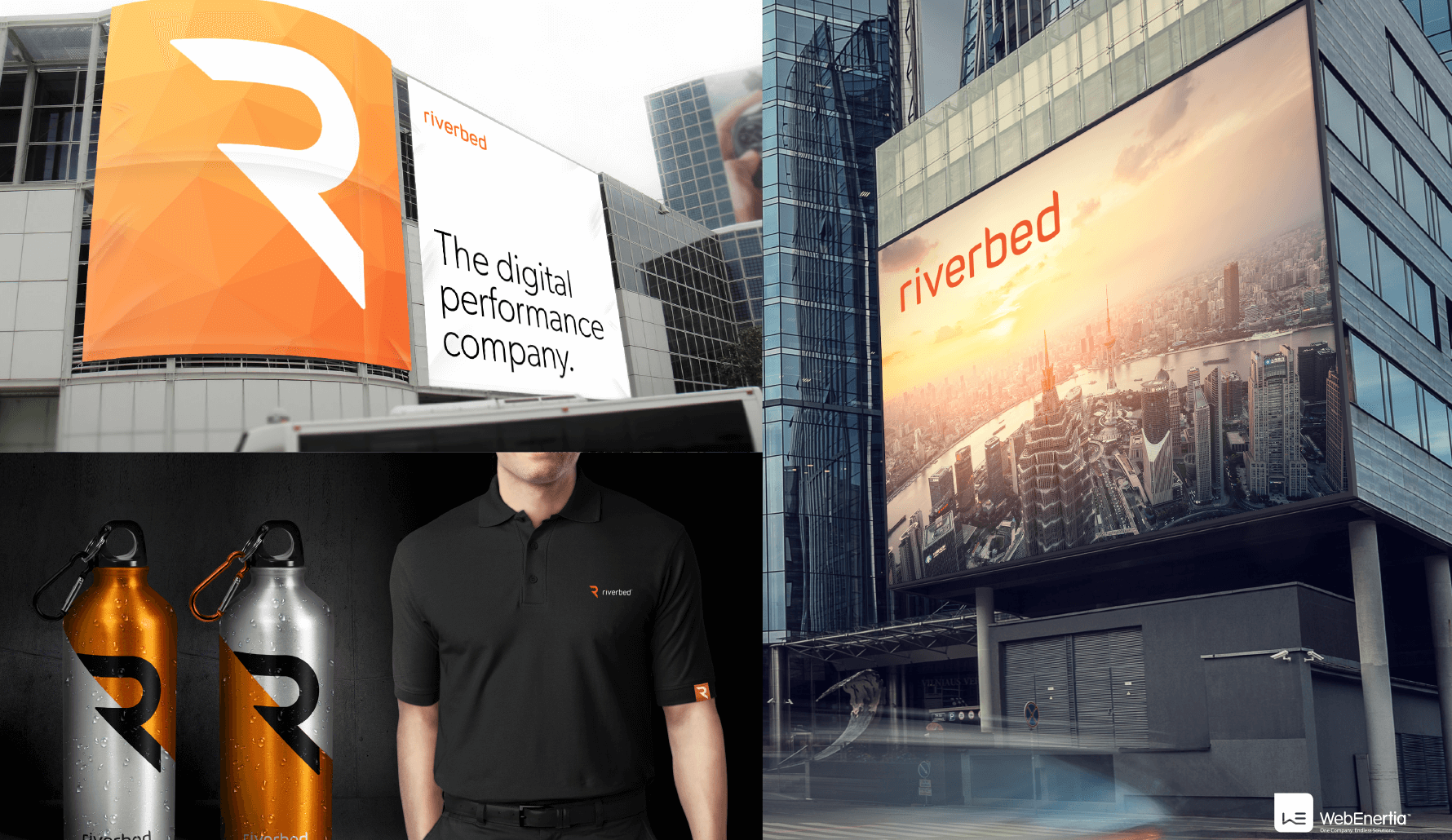 Riverbed Logo Redesign billboards apparel merchandise